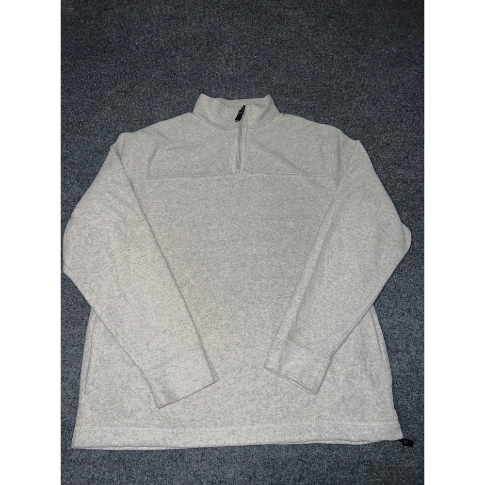 Gap Mens Gray Quarter Zip Fleece Pullover Size Large L Gray Soft Gorpcore